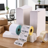 Étiquettes adhésives thermiques directes, imperméables et résistantes à l'huile, de remplacement pour codes-barres, adresses postales et étiquettes d'expédition en acrylique