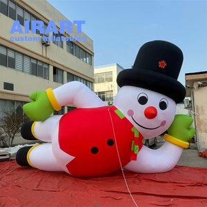 Büyük boy Xmas festivali dekorasyon maskot şişme büyük kardan adam, şişme kardan adam karikatür balon - Product Image 1