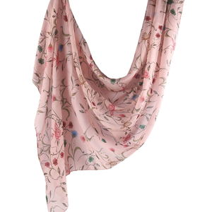 Haute Qualité Tissé Polyester Modal Fleur Imprimer Hijab Foulard Châle Islam Écharpe Doux Léger Modal Floral Hijab - Product Image 3
