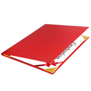 Hot Sales Certificate Folder Covering Letter Degree Leather Holder A4 Custom Covers Diploma Cover - Product Image 1
