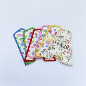 Hot Sale Iron on Floral Applique Letters Floral Printed Letter Alphabet Multiple Colors DIY Embroidery Applique Letter Patches