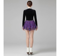 Robe de justaucorps pour filles, patinage artistique, gymnastique, roller, danse, ballet, costume de danse pour compétition de patinage artistique, strass