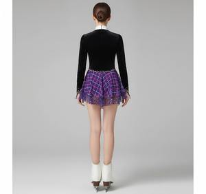 Robe de <span class=keywords><strong>justaucorps</strong></span> pour filles, patinage artistique, gymnastique, roller, <span class=keywords><strong>danse</strong></span>, ballet, costume de <span class=keywords><strong>danse</strong></span> pour compétition de patinage artistique, strass - Product Image 6