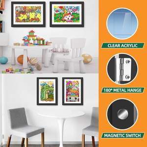 Cadres d'art pour enfants à ouverture frontale, parfaits pour les dessins, les œuvres d'art, les projets artistiques des enfants, les travaux scolaires, la maison ou le bureau - Product Image 3