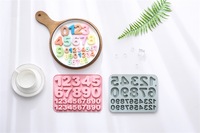 Moules à gâteau en silicone à motifs numériques, de qualité alimentaire, réutilisables, mignons, en silicone magnétique pour chocolat, bonbons et glaces DIY