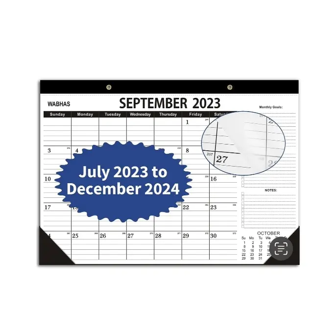 Calendario da tavolo 2023-2024, luglio 2023-dicembre 2024, calendario da tavolo 2023 con elenco cose da fare, calendario da 18 mesi 2023,17 "x 12"