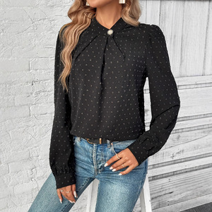 Nueva Blusa Elegante de Manga Larga para Mujer, Estilo Europeo Americano, Moda INS, Camisa Casual con Estilo - Product Image 5