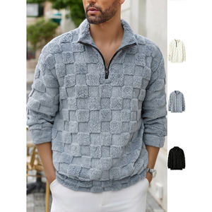 Custom High Quality ODM <b>Short</b> <b>Sleeve</b> Lightweight Athletic Sports 1/4 Zip Stand Solid Print Embroidered Winter Hooded 100% Cotton - Product Image 2