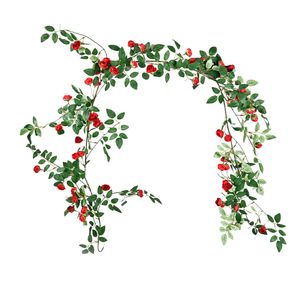 Guirlandes de roses artificielles en soie, bouquet de fleurs pour décorations de mariage, aménagements paysagers, vente en gros - Product Image 4