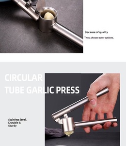 Prensa de Ajo al por Mayor, Triturador de Acero Inoxidable para Cocina, Edición Extendida Desmontable, Utensilios Resistentes al Óxido - Product Image 4