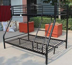 Letto a Castello con Letto Singolo Sopra e <span class=keywords><strong>Matrimoniale</strong></span> Sotto per Camera da Letto dei Bambini in Metallo CON SCALE - Product Image 3