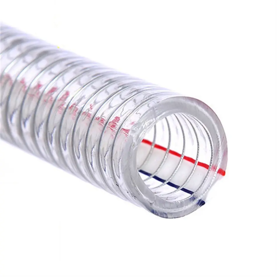 No-smell Anti-aging Steel Wire Helix Reinforced PVC Flexible Spring Thunder Hose Plastic Hoses