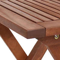 Table de service de bistrot carrée en bambou, pliante, en bois, couleur marron