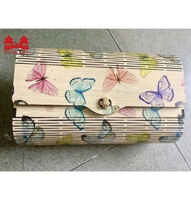 Sac à main en bois flexible à motif floral, écologique, sac bandoulière en bois, pochette pour femme - Product Image 1
