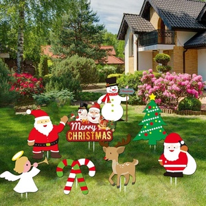 Drapeau de jardin de Noël en polyester de haute qualité, toutes tailles et couleurs, découpe personnalisée pour la décoration de jardin en gros - Product Image 5