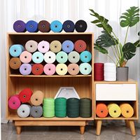 Cuerda de Algodón Trenzada de 2mm y 100m, Cuerda de Colores para Manualidades, Tejido a Mano, Decoración, Tapicería