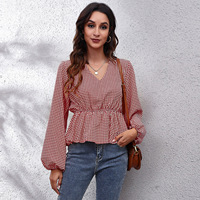 Mode fleur imprimer dames en mousseline de soie Shirte femmes partout impression chemise à manches longues Blouse pour les femmes