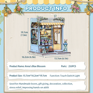 CuteBee CWGC211 Kit de Rincones de Libros de Madera, Rompecabezas 3D, <span class=keywords><strong>Casa</strong></span> de Jardín, <span class=keywords><strong>Casa</strong></span> en Miniatura - Product Image 3