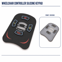 Clavier en silicone imprimé avec motifs pour contrôleur de fauteuil roulant électrique, boutons moulés sur mesure