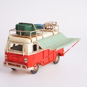 Modèle de Bus Vintage, aussi en métal, pour bagages, caravane, <span class=keywords><strong>Mini</strong></span> Bus en métal, décoration artisanale faite à la main, vente en gros, été 2020 - Product Image 5