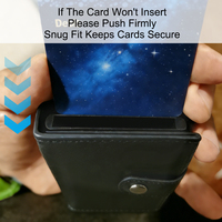 RFID untuk pemegang kartu Pop & untuk Airtag casing aluminium minimalis dompet Mini ramping untuk pria pemegang kartu kredit PU pelacak Tag udara