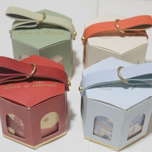 Boîte de mariage hexagonale de style chinois créative, nouveaux articles de mariage, sacoche pour bonbons et cadeaux, boîte cadeau de fiançailles - Product Image 2