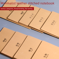 DIY Notizbuch mit individuellem Druck, Großpackung, Blanko Kraftpapier-Einband, Fadenbindung, liniertes Journal mit Tasche