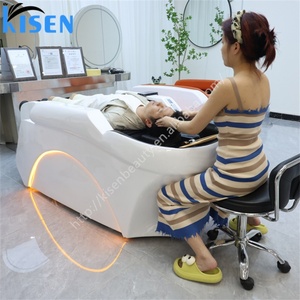 Kisen Beauty Salon Furniture Hair Spa Equipment Electric Multifunctional Headspa Hair Washing Bowl Massage Chair Shampoo <b>Bed</b> - Product Image 6