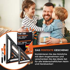 Ángulo de contacto de aluminio 7 en 1, 180mm, marcado de agujeros profundos, regla de lápiz <span class=keywords><strong>Zimmerman</strong></span>, broca de calibre de línea de cuchillo de ángulo para herramientas precisas - Product Image 6