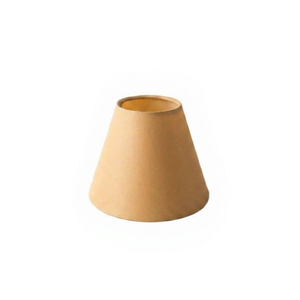 Abat-jour conique en lin uni camel chaud, fixation par pince, lumière douce, pour lustre et lampe de table d'intérieur - Product Image 1