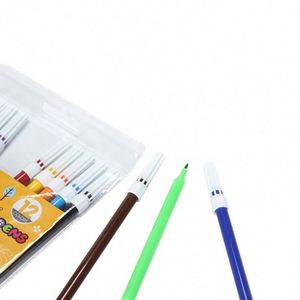 Ensemble de marqueurs en plastique colorés, stylos à fibres personnalisés, crayons de couleur lavables pour enfants - Product Image 1