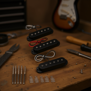 Micros Glarry Single Coil Alnico 5 noirs, configuration S-S-S, pour guitare électrique ST, accessoire pour instruments à cordes - Product Image 2