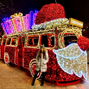 Lumières décoratives sur le thème des véhicules de Noël apportent couleur et mouvement aux places publiques, parcs d'attractions et décorations commerciales de fêtes. - Product Image 1