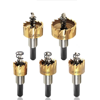 Jeu de 5 forets à trous diamantés HSS de 16-30 mm, pour métal, bois, plastique, acier rapide, tige hexagonale