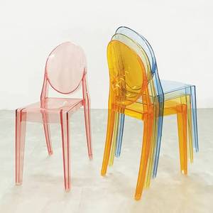 Chaise de banquet victorienne en acrylique transparent pour événements, idéale pour la location en gros pour hôtels et réceptions - Product Image 1