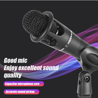 Microphone à condensateur E300, microphone portable, karaoké, carte son V8, enregistrement en direct, ensemble complet de carte son