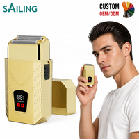 SR7-1033-5 Afeitadora Ligera de ABS de 255g, Diseño Recargable por USB Tipo C, Color Personalizable para Uso en el Hogar y Viajes, OEM ODM