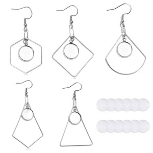Stainless Steel <b>Earring</b> <b>Hooks</b> Mixed Geometric Shapes 12mm For <b>Earring</b> Making DIY Jewelry Findings - Product Image 4