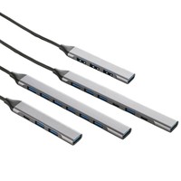 Hub USB C 8 en 1 en aluminium, 1xUSB3.0, 5xUSB2.0, 2xUSBC |   pour MacBook Pro Air iMac iPad Ordinateur portable PC
