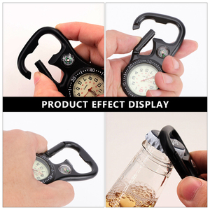 ساعات يد كوارتز أنالوج من سبائك الفضاء مضيئة محمولة متعددة الوظائف للأماكن الخارجية مع بوصلة للرجال بشعار مخصص - Product Image 3