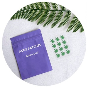OEM lá màu xanh lá cây hình dạng hữu cơ chăm sóc da cho mụn trứng cá mặt mụn trứng cá mụn trứng cá - Product Image 2