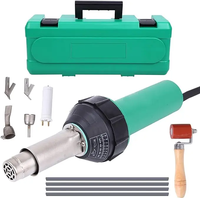 Handheld Hot Air Plastic Welding Gun Hand Hot Air Welding Tool 1600W with Plastic Welding Kits