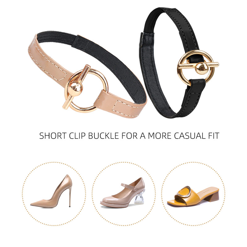 Women's High Heels PU Leather Shoe Straps Anti-Loose Elastic Shoes Band for Shoelace Accessories