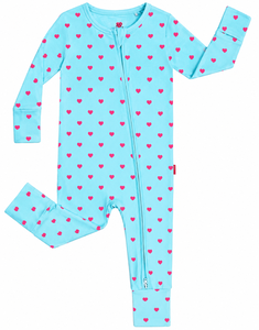 Pigiama Intero per Bambini Guai in Bambù per Tutte le Stagioni, con Doppia Cerniera e Design a Cuore per Dormire - Product Image 2