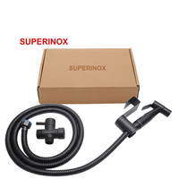 SUPERINOX Pulvérisateur de bidet tout-en-un avec vanne en T et support mural inclus