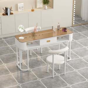 Traje de mesa y silla para decoración de uñas de cristal de estilo moderno Manicura simple o doble para salones de uñas de moda - Product Image 5