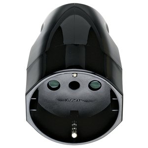 Enchufe Axial Negro 2P+T 16A P30, Tomacorriente Eléctrico 16/250V - Product Image 1