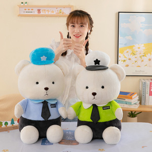 <span class=keywords><strong>Police</strong></span> de la circulation ours en peluche jouet en peluche assis debout ours poupée <span class=keywords><strong>coeur</strong></span> rouge ours en peluche Animal en peluche jouet coussin Graduation cadeau - Product Image 4