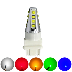 Hecho en fábrica 1157 BAY15D T20 T25 3157 7443 luz de freno LED blanco <span class=keywords><strong>amarillo</strong></span> ámbar azul verde 12V 24V luz de freno LED para coche - Product Image 2