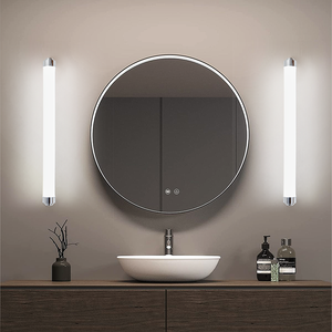 Modern LED <b>Bathroom</b> Mirror <b>Light</b> Warm White 3500K IP44 <b>Waterproof</b> Surface Mounted Polished Chrome Contemporary Design - Product Image 4